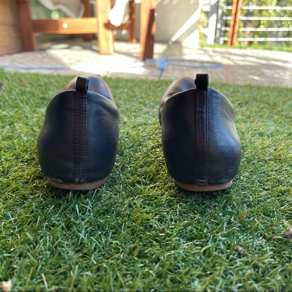 J Crew | Cece Black Leather Ballet Flats - Picture 4 of 12